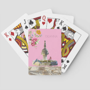 Jeu De Cartes Jouer Carte Deck Floral Bird Fontaine