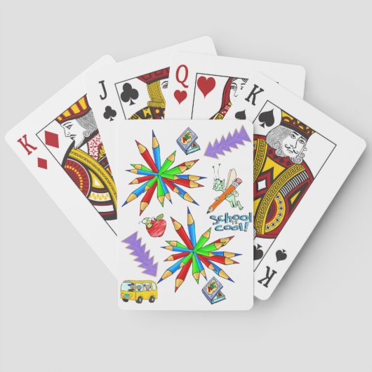 Jeu De Cartes Jouer Carte Deck Retour à l'école est Cool (dos)