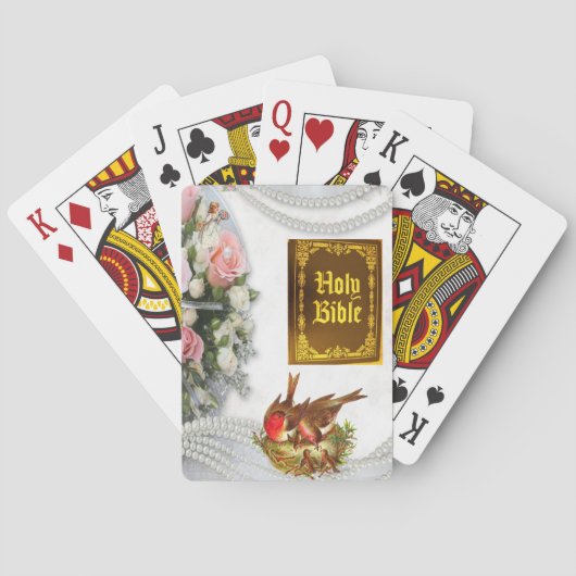 Jeu De Cartes Jouer Carton Deck Floral Sainte Bible (dos)
