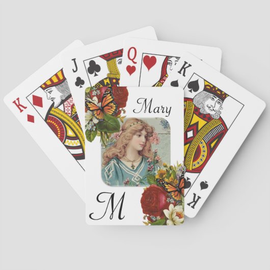Jeu De Cartes Jouer Deck Victorian Femme Floral (dos)