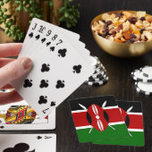 Jeu De Cartes Jouer des cartes avec le drapeau du Kenya (In Situ)