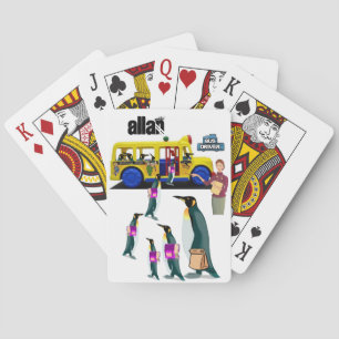 Jeu De Cartes Jouer Pont Penguin Pilote de bus scolaire