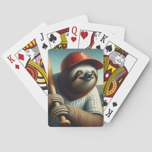 Jeu De Cartes Joueur de baseball Sloth (dos)