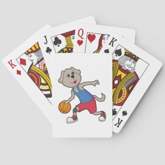 Jeu De Cartes Joueur de basket-ball de chien (dos)