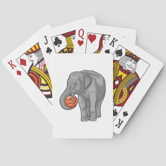 Jeu De Cartes Joueur de basket-ball éléphant (dos)