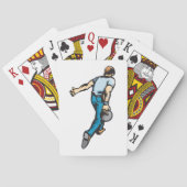 Jeu De Cartes Joueur de bowling rétro lancer la balle (dos)