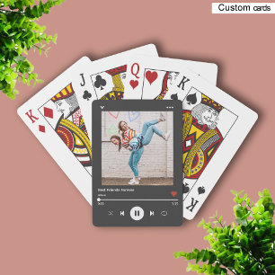 Jeu De Cartes Joueur de chansons branché Photo et nom unique Noi