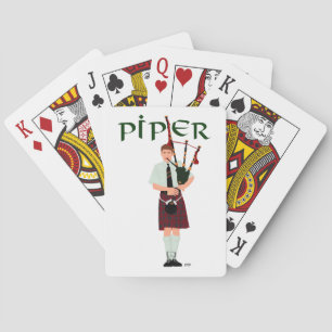 Jeu De Cartes Joueur de cornemuse - Kilt Rouge
