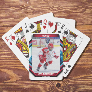 Jeu De Cartes Joueur De Hockey Sur Glace Garde Sur Cool Red Cust