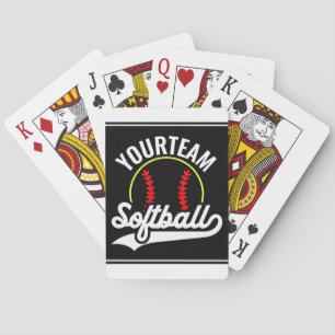 Jeu De Cartes Joueur de l'équipe de softball AJOUTER UN NOM Ligu