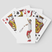 Jeu De Cartes Joueur de tennis en service (dos)