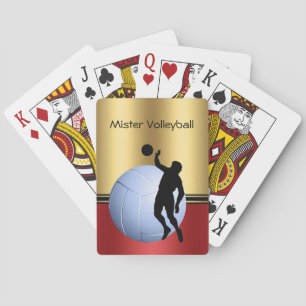 Jeu De Cartes Joueur de volley-ball et bal élégant Personnaliser