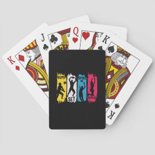 Jeu De Cartes Joueur de Volleyball Fixe Éclate Répète