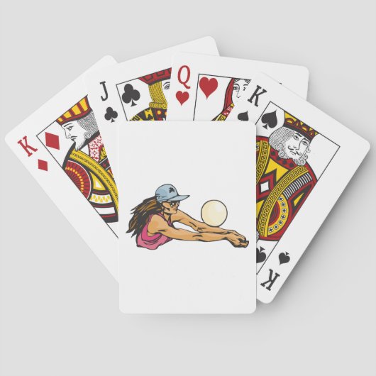Jeu De Cartes Joueuse de volley-ball (dos)