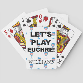 Jeu De Cartes Jouons à Euchre ! Thème Verre Vin