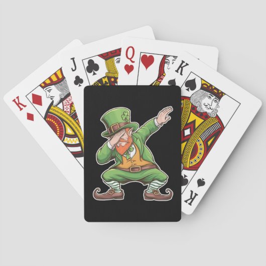 Jeu De Cartes Jour de la Saint Patrick Dab Dabbing Leprechaun En (dos)