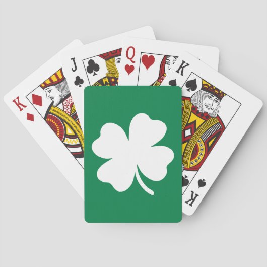 Jeu De Cartes Jour de la Saint Patrick shamrock Irlande (dos)
