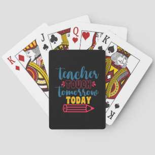 Jeu De Cartes Jour de l'enseignant Enseignant Touch demain aujou