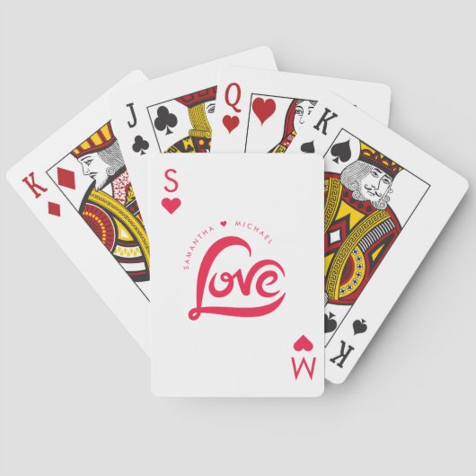 Jeu De Cartes Jour des Valentines de l'As des Coeurs (dos)