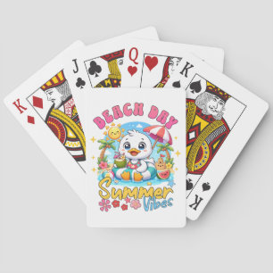 Jeu De Cartes Journée à la plage Été Vibes Canard Mignon Vacance