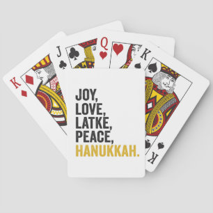 Jeu De Cartes Joy Love Latkes Paix Hanoukka Drôle Juif