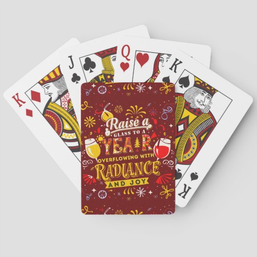 Jeu De Cartes Joyeuse fête du Nouvel An lever un verre (dos)