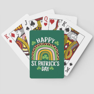 Jeu De Cartes Joyeuse Fête Saint Patrick Arc-en-ciel Trèfle 