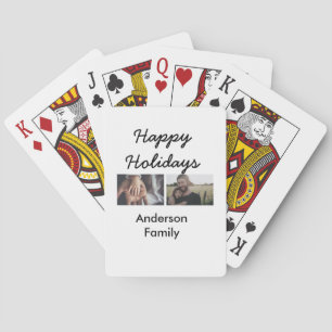 Jeu De Cartes Joyeuses fêtes père fils Noël photo famille n