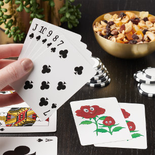 Jeu De Cartes Joyeuses roses rouges