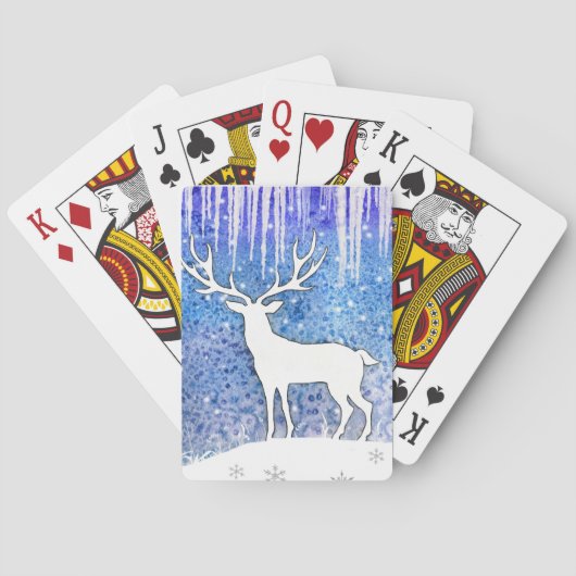 Jeu De Cartes Joyeuses Vacances Scène de Cerfs (dos)