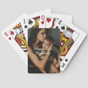 Jeu De Cartes Joyeux 2ème anniversaire enfants bébé mère jaune g