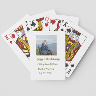 Jeu De Cartes Joyeux 50e anniversaire moderne ajouter nom date p