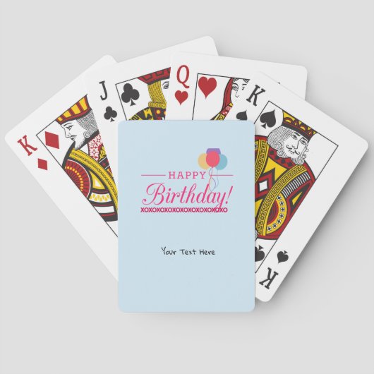 Jeu De Cartes Joyeux anniversaire (dos)