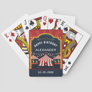 Jeu De Cartes Joyeux Anniversaire Cirque Enfants Âge Personnalis