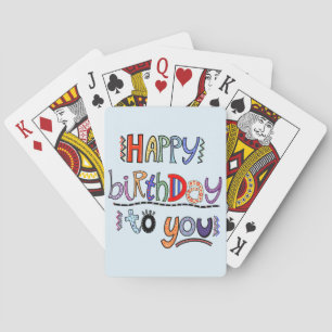 Jeu De Cartes Joyeux anniversaire coloré pour vous 