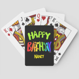 Jeu De Cartes Joyeux anniversaire lumineux et personnalisé