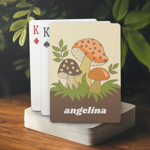 Jeu De Cartes Joyeux champignons avec nom personnalisé