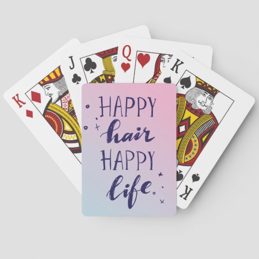 Jeu De Cartes Joyeux Cheveux Bonne Vie (dos)
