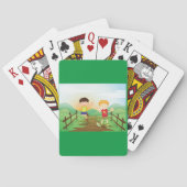 Jeu De Cartes Joyeux Enfants Jouant À L'Extérieur (dos)