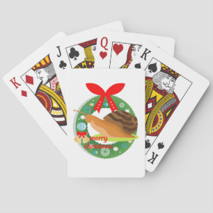 Jeu De Cartes joyeux escargot de noël