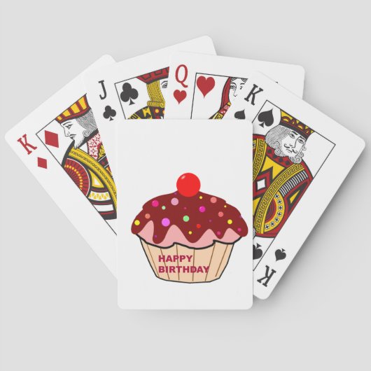 Jeu De Cartes Joyeux gâteau d'anniversaire (dos)