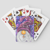 Jeu De Cartes Joyeux Gnome En Casquette Violet Chante Une Chanso (dos)
