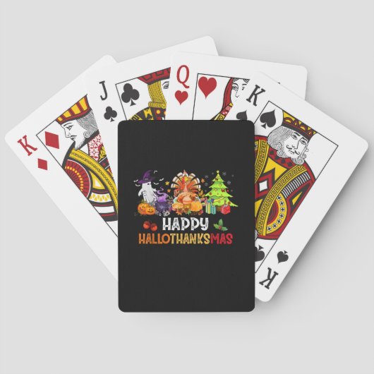 Jeu De Cartes Joyeux HalloMerciMas Noël Halloween F (dos)