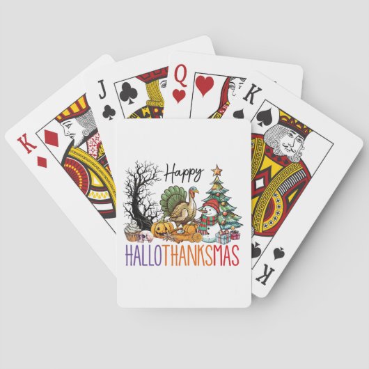 Jeu De Cartes Joyeux Hallothanksmas Clipart (dos)