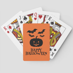 Jeu De Cartes Joyeux Halloween Citrouille Chauve-Souris Minimali
