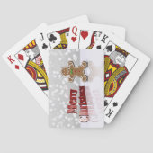 Jeu De Cartes Joyeux homme en pain d'épice de Noël (dos)