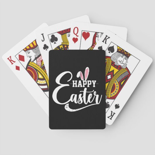 Jeu De Cartes Joyeux lapin de Chemise de Pâques (dos)