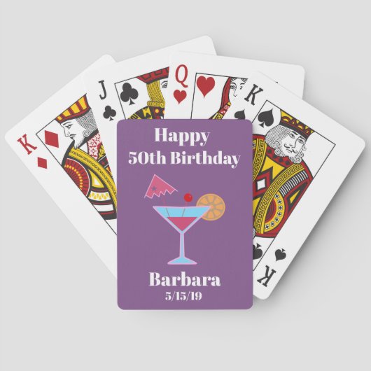 Jeu De Cartes Joyeux Martini 50e anniversaire (dos)