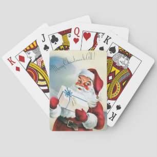 Jeu De Cartes Joyeux Noël à tous (Père Noël Vintage)