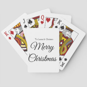 Jeu De Cartes Joyeux Noël ajoutez nom texte personnalisé cadeau